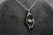 Load image into Gallery viewer, Statement Stormy Seas Black Topaz Necklace