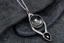 Load image into Gallery viewer, Statement Stormy Seas Black Topaz Necklace