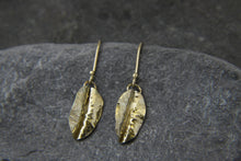 Load image into Gallery viewer, 9ct Gold Drop Leaf Earrings
