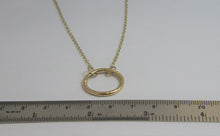 Load image into Gallery viewer, Gold Hammered Circle Necklace