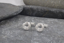 Load image into Gallery viewer, Ebb and Flow Wave Cufflinks