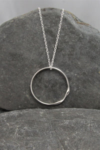 Rolling Waves Statement Hoop Necklace