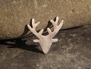 Stag Head Lapel Pin - Lucy Symons Jewellery