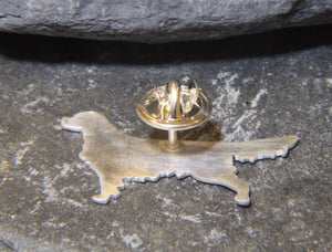 Golden Retriever Lapel Pin - Lucy Symons Jewellery