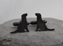 Load image into Gallery viewer, Black Labrador Cufflinks - Lucy Symons Jewellery