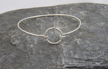 Load image into Gallery viewer, Hammered Circle Clasp Bangle - Lucy Symons Jewellery