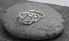 Load image into Gallery viewer, Hammered Skinny Stacking Ring - Lucy Symons Jewellery