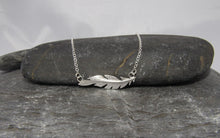 Load image into Gallery viewer, Floating Feather Silver Necklace - Lucy Symons Jewellery