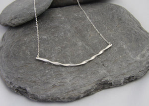 Rolling Waves Bar Necklace - Lucy Symons Jewellery