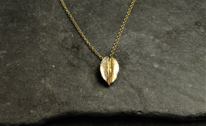 Custom order for LB - 9ct Gold Trio of leaves pendant