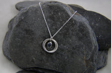 Load image into Gallery viewer, You, me and the Sea - Blue Sapphire Double Entwined Hoop Necklace