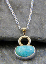 Load image into Gallery viewer, Turquoise, 9ct Gold and Sterling Silver Sunset  necklace