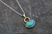 Load image into Gallery viewer, Turquoise, 9ct Gold and Sterling Silver Sunset  necklace