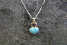 Load image into Gallery viewer, Turquoise, 9ct Gold and Sterling Silver Sunset  necklace