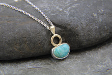 Load image into Gallery viewer, Turquoise, 9ct Gold and Sterling Silver Sunset  necklace