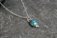 Load image into Gallery viewer, Teardrop Copper Veined Turquoise Sterling Silver Pendant