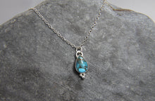 Load image into Gallery viewer, Teardrop Copper Veined Turquoise Sterling Silver Pendant