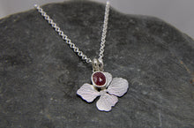 Load image into Gallery viewer, Beyond the Bloom Flower and Ruby gemstone Pendant