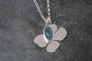Beyond the Bloom Flower and Tourmaline Gemstone Pendant