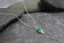 Load image into Gallery viewer, Teardrop Copper Veined Turquoise Sterling Silver Pendant