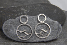 Load image into Gallery viewer, Soaring High Flock of Gulls Earrings