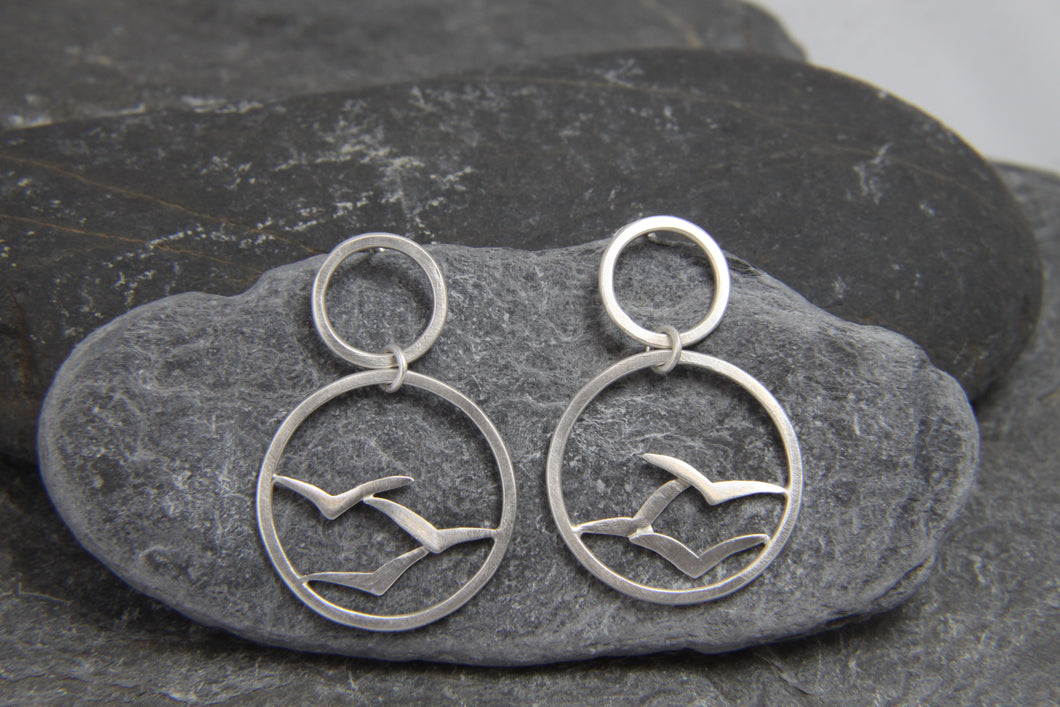 Soaring High Flock of Gulls Earrings