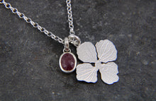 Load image into Gallery viewer, Beyond the Bloom Flower and Ruby gemstone Pendant