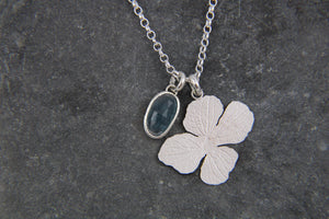 Beyond the Bloom Flower and Tourmaline Gemstone Pendant