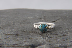 Copper Veined Turquoise Ring