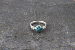 Copper Veined Turquoise Ring