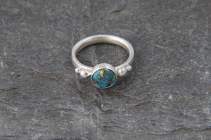 Copper Veined Turquoise Ring