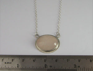 Sterling Silver Rose Quartz Pendant