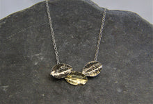 Load image into Gallery viewer, 9ct Gold and Sterling Silver Leaf Necklace