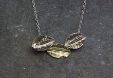 Load image into Gallery viewer, 9ct Gold and Sterling Silver Leaf Necklace