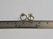 Load image into Gallery viewer, 9ct Gold Hammered Circle Stud Earrings