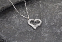Load image into Gallery viewer, Ebb and Flow Heart Wave Pendant