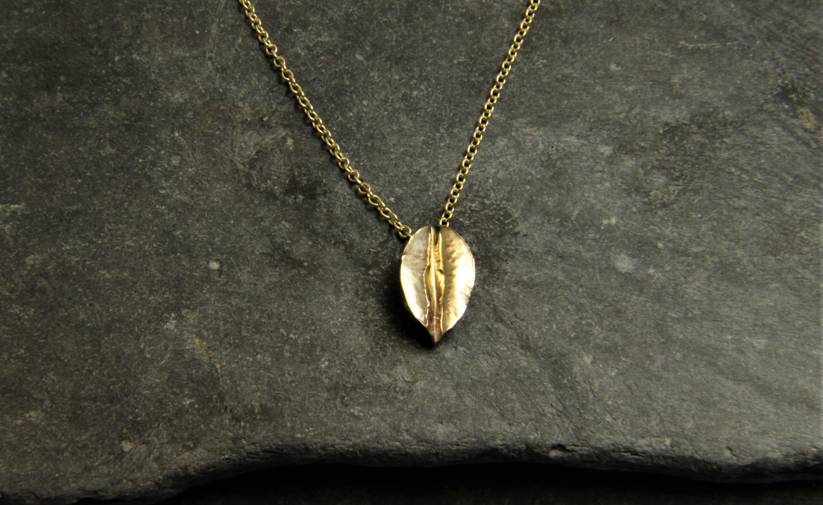 Large Diamond-Cut Cannabis Leaf Necklace Charm in 10K Solid Gold | Banter