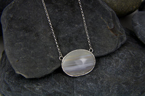 Lace Agate Seascape necklace
