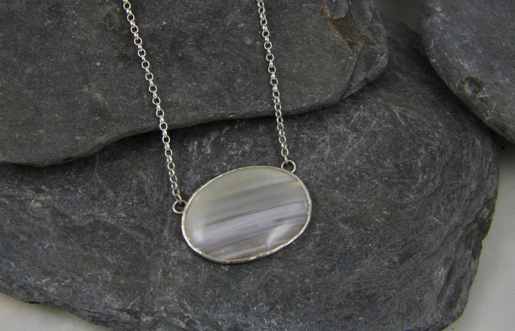 Lace Agate Seascape necklace