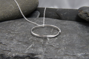 Rolling Waves Statement Hoop Necklace