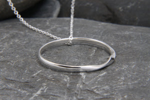 Rolling Waves Statement Hoop Necklace