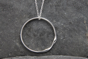 Rolling Waves Statement Hoop Necklace