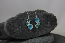 Load image into Gallery viewer, Mismatched Rock Pool Dangly Earrings