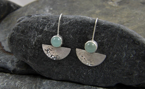 Reflections on the Sea Chalcedony Gemstone Earrings