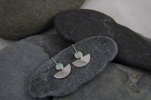 Reflections on the Sea Chalcedony Gemstone Earrings