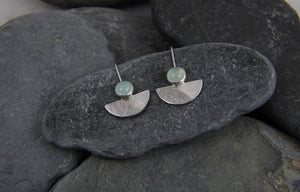 Reflections on the Sea Chalcedony Gemstone Earrings