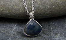 Load image into Gallery viewer, Pear shaped Blue Sapphire Necklace