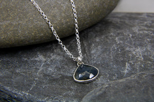 Pear shaped Blue Sapphire Necklace