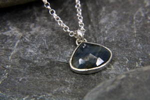 Pear shaped Blue Sapphire Necklace