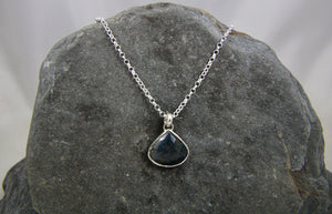 Pear shaped Blue Sapphire Necklace